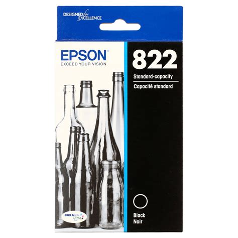 Epson 822 Durabrite Ultra Ink Standard Capacity Black Cartridge T822120 S Works With Workforce