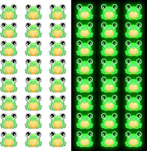 Amazon Shappy 48 Pcs Luminous Resin Mini Frogs Glow In The Dark