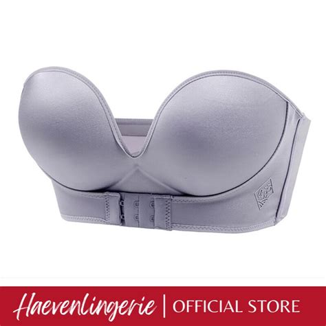 Haevenlingerie Multiway Strapless Bra Women Super Push Up Bra Sexy Invisible Brassiere Front