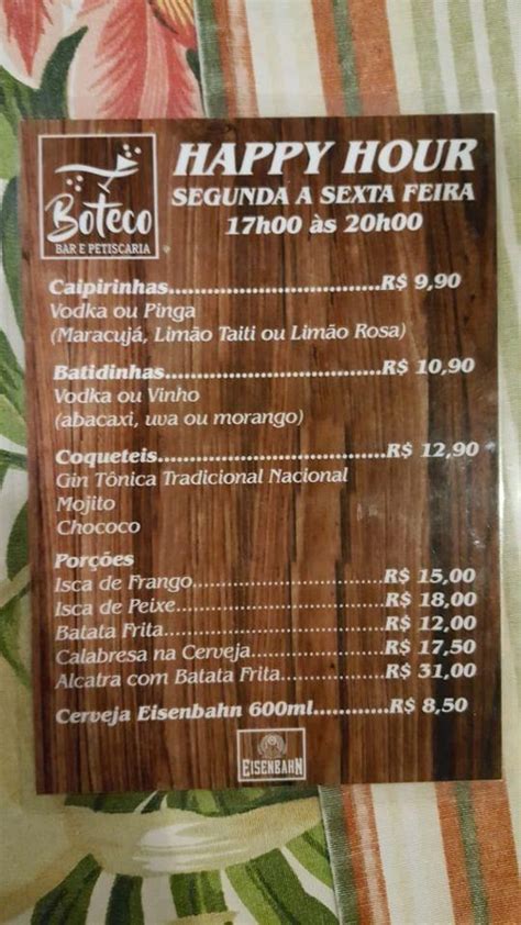 Menu Em Boteco Bar E Petiscaria Londrina