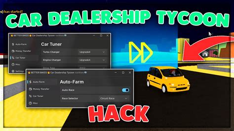 Car Dealership Tycoon Script Hack Gui Auto Race Car Speed Inf Money