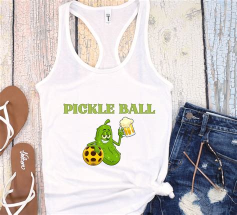 Pickle Ball Womans Tank Top Pickle Ball Game Funny Pickleball