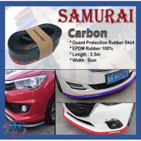 Samurai Rubber Skirt Lip M Lip Skirt Protector Carbon Car