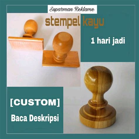 Jual Stempel Kayu Custom Khusus 1 5 X 14 Cm Shopee Indonesia