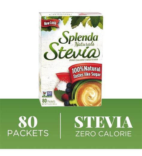 SPLENDA Naturals Stevia Sweetener 80ct Packets Zero Calorie Stevia