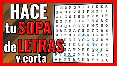 Sopa De Letras Crear