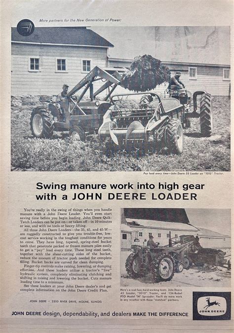 1961 John Deere 35 Loader On 1010 Tractor Vintage Ad 5095 2 Mgj2pilot