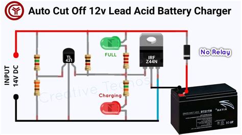 Auto Cut Off Volt Battery Charger Circuit In Battery Charger