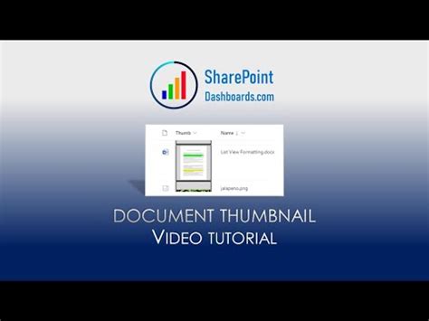 document thumbnail  sharepoint  microsoft lists modern list
