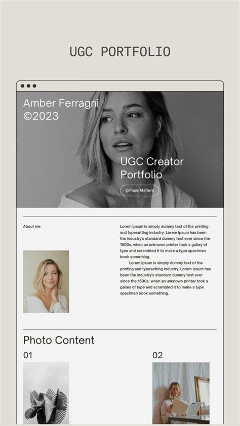 Ugc Portfolio Website Canva Website Template Ugc Creator Portfolio