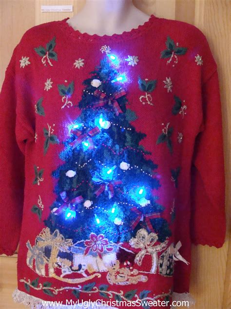 80s Light Up Ugly Christmas Sweater Tree My Ugly Christmas Sweater