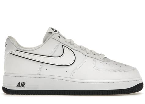 Nike Air Force 1 07 Low White Black Outline Swoosh Onestreet