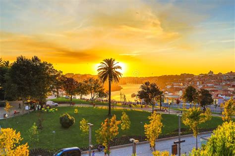 Jardim Do Morro In Vila Nova De Gaia And Porto Cityscape Timelapse In