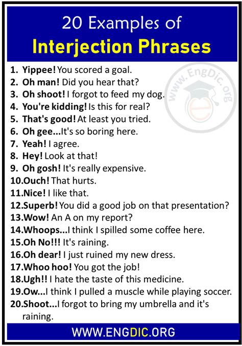 Examples Of Interjections