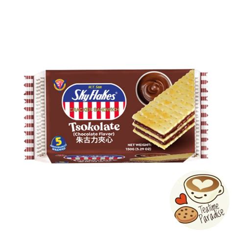 Ready Stocks My San Skyflakes Sandwich Cracker 5pcs X 30g