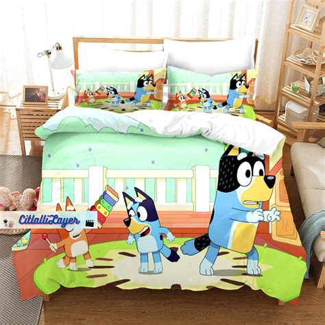 Bluey Bedding Set Bluey Duvet Cover Bluey Bed Set Bluey Fan - Etsy