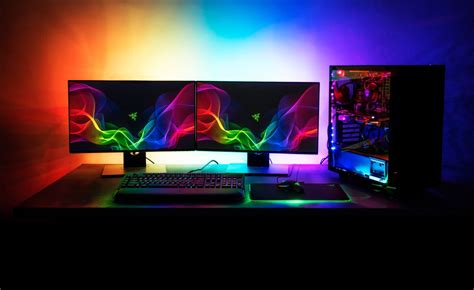 Led Lights Around Gaming Setup - pic-lard