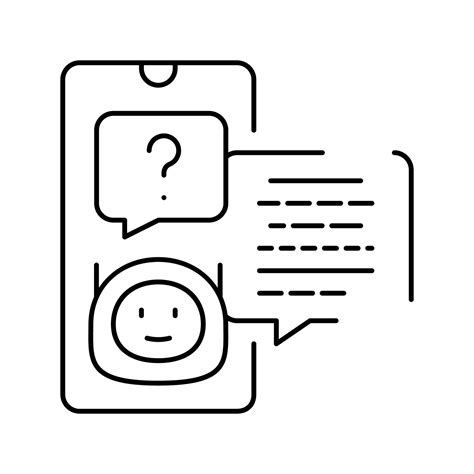 support chat bot line icon vector illustration 21143032 Vector Art at