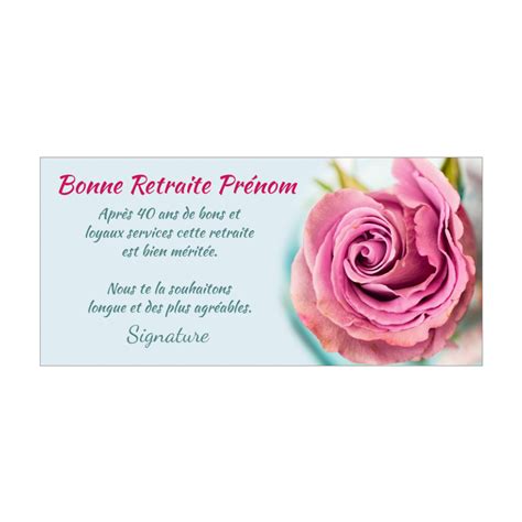 Carte Felicitation Voeux Retraite Fleur Rose Gratuit à Imprimer Carte