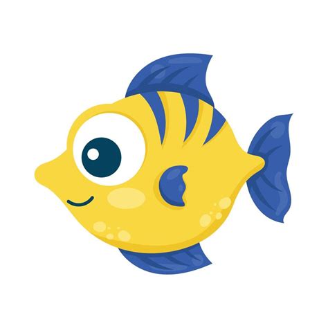 yellow fish sealife animal 11451158 Vector Art at Vecteezy