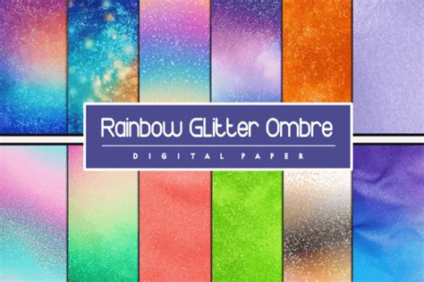 35+ Rainbow Glitter Ombre Graphic by Pro Designer Team · Creative Fabrica