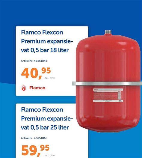 Flamco Flexcon Premium Expansievat 0 5 Bar 18 Liter Of Flamco Flexcon