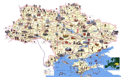 Ukraine Map Large Detailed Tourist Map Of Ukraine Ukraine Europe | Hot ...