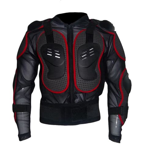 Winter Red Motorcycle Full Body Armor Jacket Motocross Racing Spine