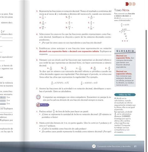 Representa Las Fracciones En Notaci N Decimal Trunca El Resultado A