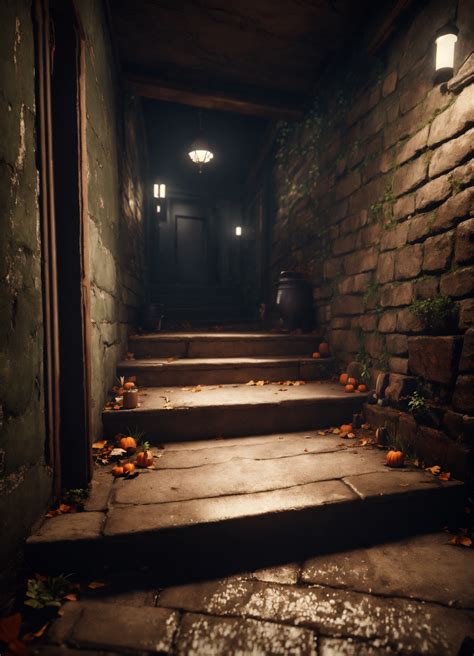 Lexica Path Downstairs To The Basement Spooky Looking Unreal Engine