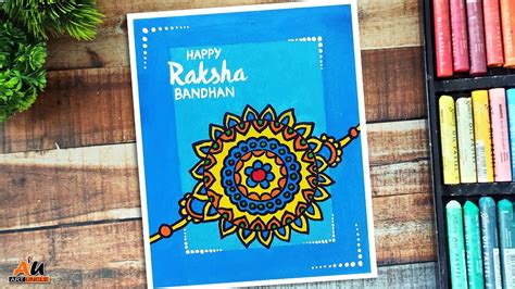 Raksha Bandhan Drawing With Brush Pens And Oil Pastels Youtube