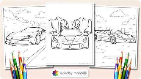 20 Ferrari Coloring Pages (Free PDF Printables)