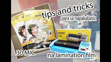 How To Laminate Using Smooth Film Quaff Mic Youtube