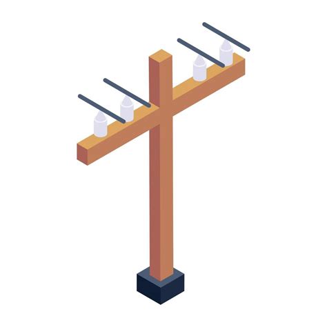 une conception d icône de poteau électrique vecteur modifiable 6544880