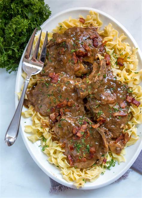 Slow Cooker Smothered Pork Chops Kevin Is Cooking