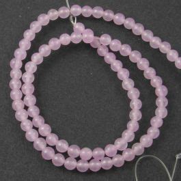 UK Semi Precious And Gemstone Beads Malay Jade Dyed Light Orchid 4mm