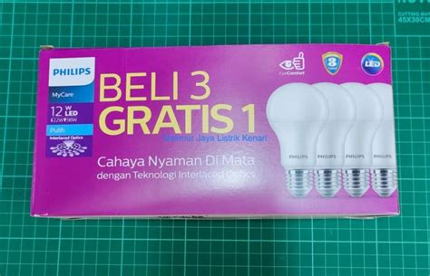 Promo Philips Led Bulb Bohlam Lampu Paket 12 Watt Mycare Pack 12w