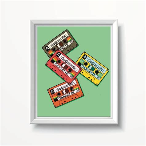 Cassette Tape Printable Retro Cassette Print 90s Print 90s Art 80s Art Retro Music Print