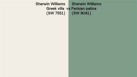 Sherwin Williams Greek Villa Vs Parisian Patina Side By Side Comparison