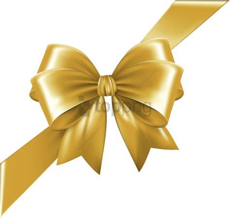 Gold Bow Png Png Mart