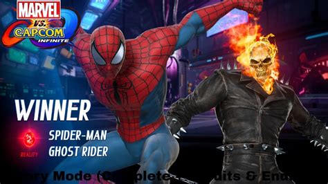 Marvel Vs Capcom Infinite Arcade Mode Spider Man Ghost Rider