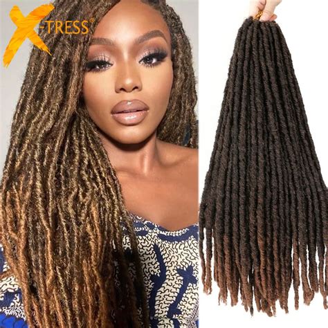 Human Braiding Synthetic Faux Locs Crochet Braids Hair Dreadlocks