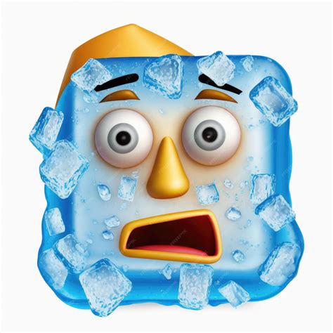 Premium Photo Expressive Emoticon Face Ice Emoji