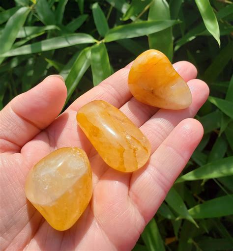 Golden Healer Palm Stone Etsy