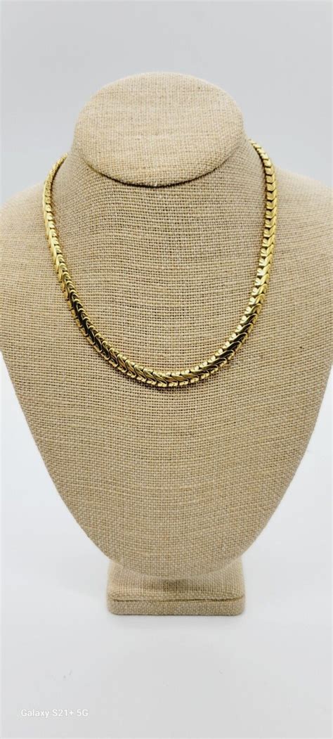 Vintage Monet Necklace Gold Tone Collar Link Runway 1 Gem