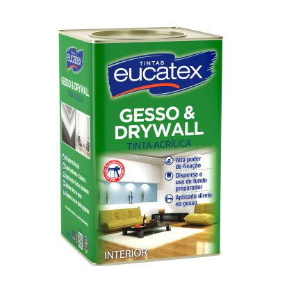 Europa Tintas TINTA ACRÍLICA BRANCO FOSCO GESSO DRYWALL 18L EUCATEX