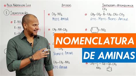 Nomenclatura De Aminas Epis Dio De Fun Es Org Nicas Enem