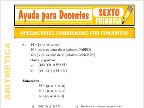 Operaciones Con Conjuntos Operaciones Combinadas Ejemplo 1 NBKomputer