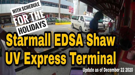 Starmall Shaw Crossing Terminal UV Express Terminal Update YouTube