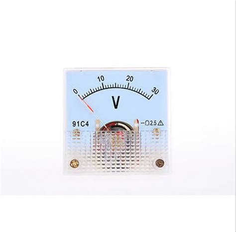 Dc Voltmeter 0 30v 91c4 Dc 0 30v Analog Voltage Panel Meter Voltmeter 4545mm Voltage Meters